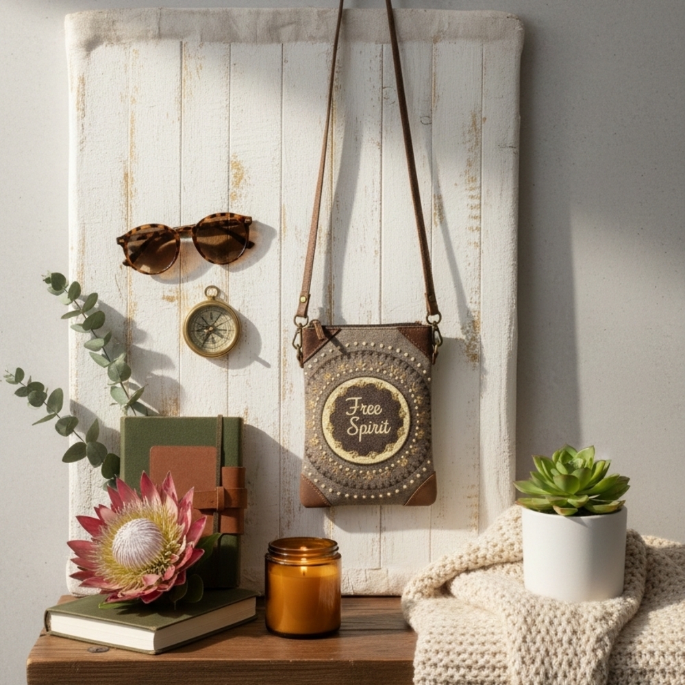 🛍️ Bundle Savings👜 Mona B "Free Spirit" Canvas Crossbody 👜 - Picture 2 of 5